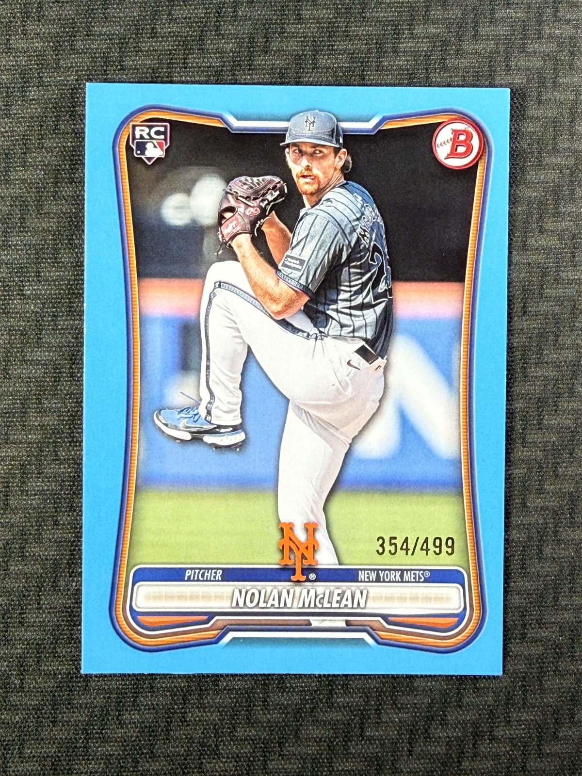 2026 Topps Bowman - NOLAN MCLEAN - #85 Sky Blue Rookie /499 - New York Mets