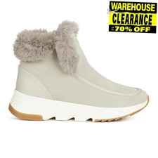 Image of Geox Falena Womans Boots Urban Designer Fashion Waterproof Grey