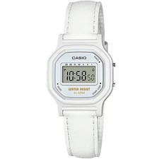 Casio Women's Classic Digital Watch with White Leather Band - LA-11WL-7A