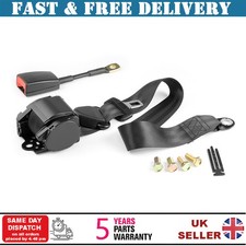 3 Point Inertia Seat Belts Vehicle Car Truck Seat Belt Universal Black 3.6 M
