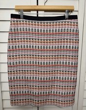 Talbots Tweed Metallic Multicolor Pencil Skirt Career Office Women s Size 8P