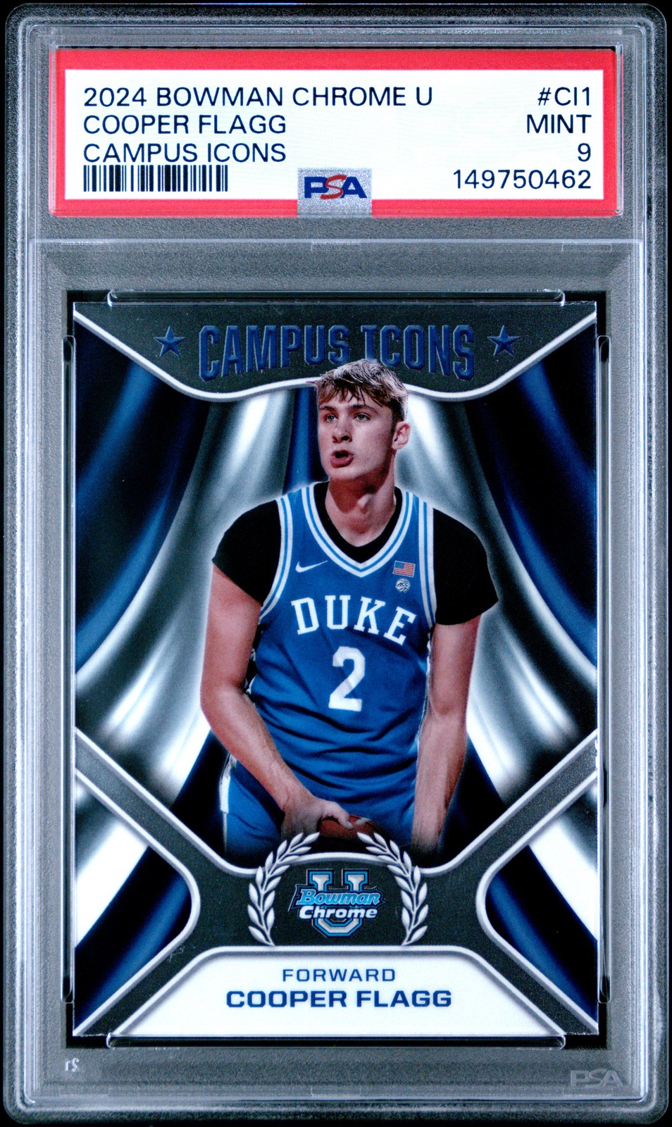 2024 BOWMAN CHROME UNIVERSITY CAMPUS ICONS #CI1 COOPER FLAGG PSA 9
