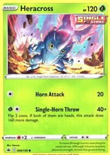 Heracross #006/198 SWSH06: Chilling Reign Pokemon Card Near Mint or Better Raw