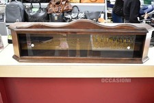 Vitrine Murale En Bois + 2 Vitres Coulissantes + 2 Étagères Internes 110x29x2