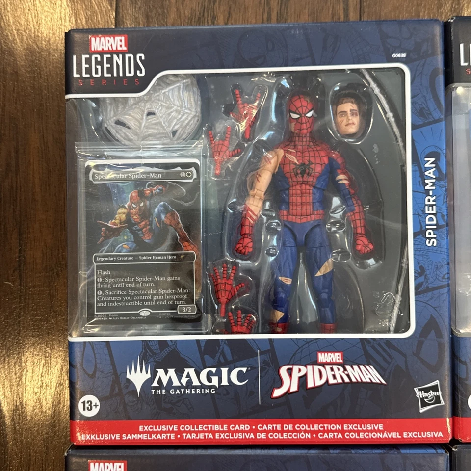 IN HAND! Marvel Legends Magic the Gathering SPIDER-MAN 6" Hasbro Figure Set of 4 - Image 2 of 4