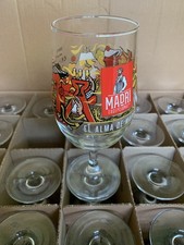 4X MADRI Beer Glass Street Art Limited  2024 Pint Glass Red Graphic Brand NEW