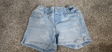 Members Mark Girls Jean Shorts Adjustable Waist Size 6/6x