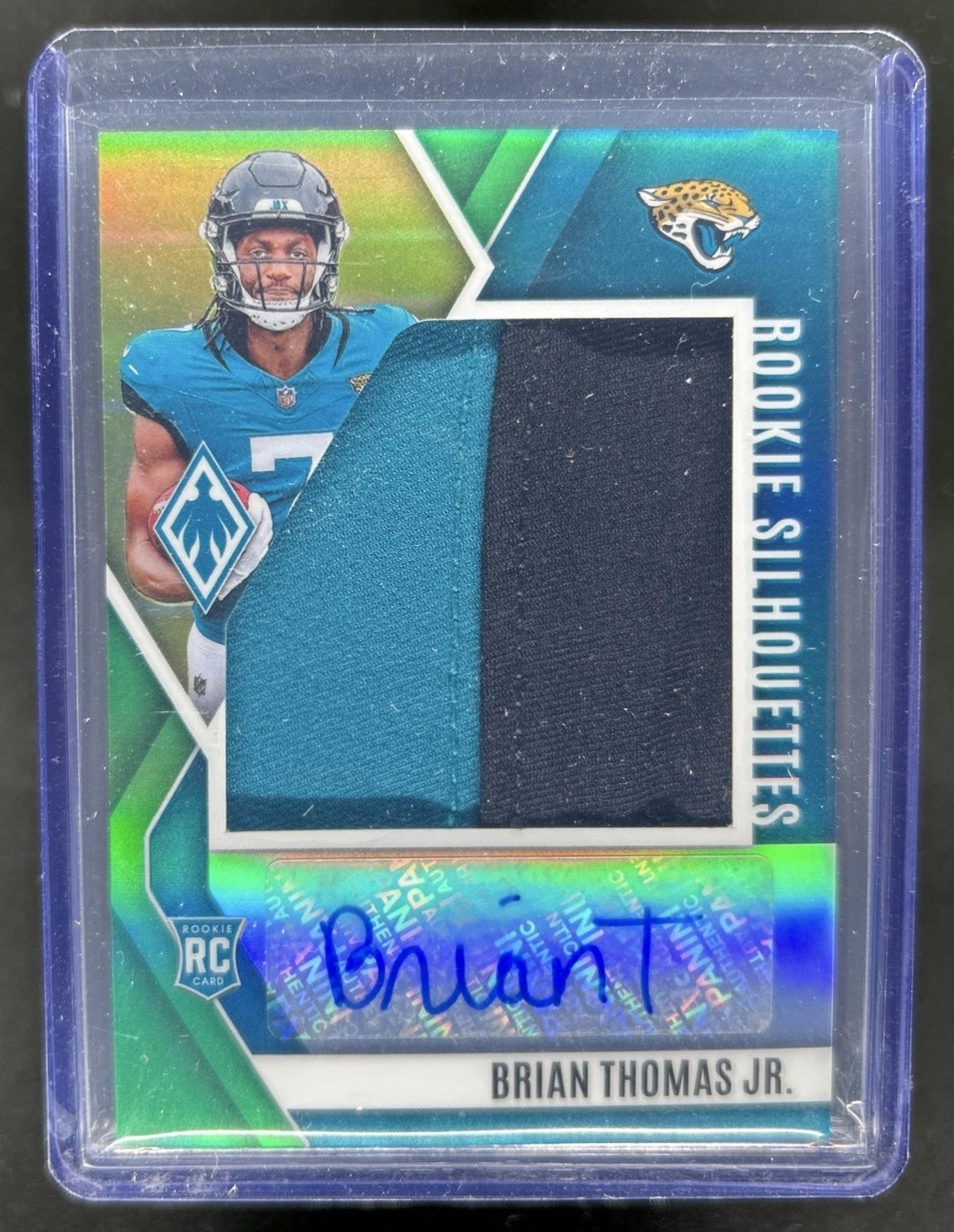 Brian Thomas Panini National Treasures Rookie Material Signatures Rps #BTJ Numbers Green