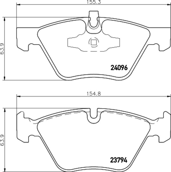 Hella Pagid Bremsbelagsatz Scheibenbremse 8DB 355 011-941 T1509 FüR BMW E81 E82-image