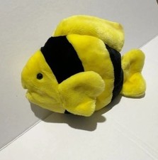 Ty Beanie Buddy Bubbles the Fish Yellow & Black 10-inch