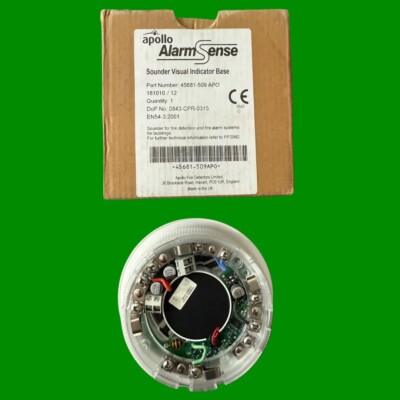 2x 45681-510APO Apollo AlarmSense Sounder Base Brandmeldeanlage, Brandmeldeanlage