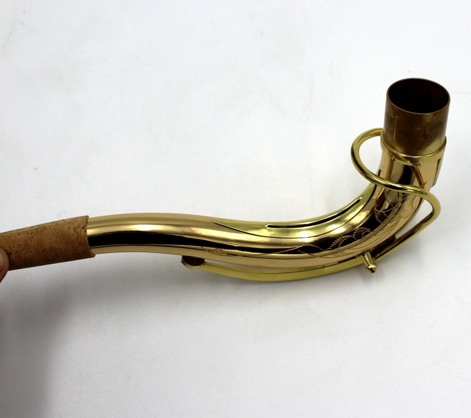 Eastern Music MKVI Gold lacquer German copper tenor saxophone neck 27.5/28.2mm Nieuwe superwinst