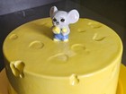 Vtg Ceramic Covered Cheese Dish Dome Lid Mouse Handle — photo 7