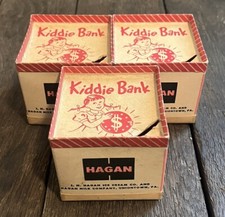 Lot Of 3 Kiddie Bank I.N. Hagan Ice Cream Co. Milk Uniontown PA Dairy Products