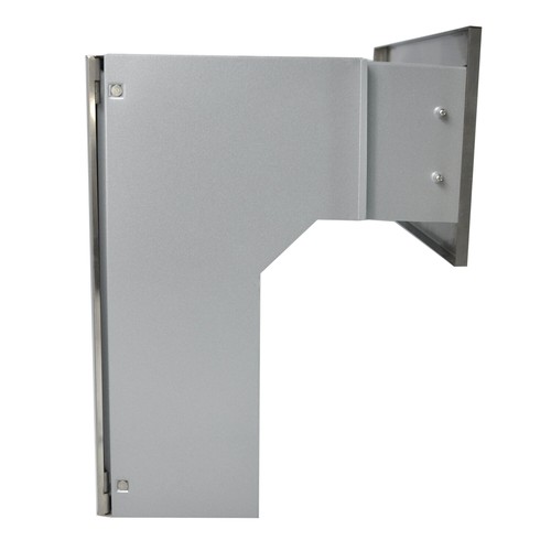 Mauerdurchwurf Briefkasten Edelstahl/Silber Vorderteil + Hintertür V2A 190-260mm - Bild 6 von 8