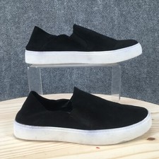 Steve Madden Shoes Womens 6.5 Fayna Slip On Sneakers Black Fabric Comfort Casual