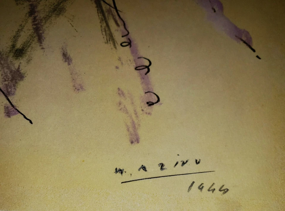 MARINO MARINI (1901 - 1980) Original SIGNED Lithograph w/ Publisher's Blindstamp - Image 2 of 4
