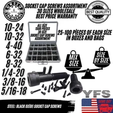 Assorted Allen Socket Head Cap Screws 250/750/1500 Pcs or 5/20 lbs All Sizes