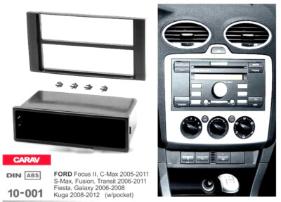 1DIN Autoradio Rahmen Blende passt für passend FORD Focus Fiesta Mondeo Kuga