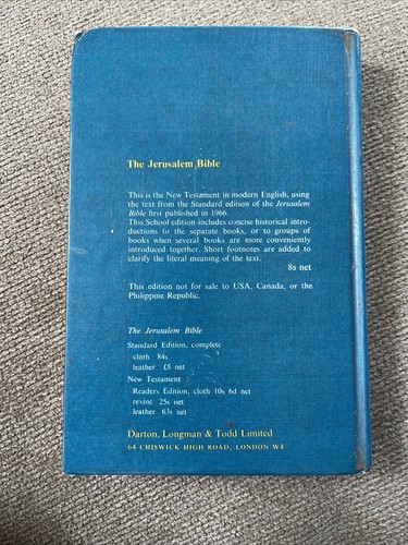 Vintage New Testament Of The Jerusalem Bible 1967 Hardcover Rare School Edition - Picture 5 of 6