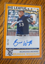 Brandon Woodruff Auto -2020 Topps Big League Orange Autograph #/99 BLA-BW