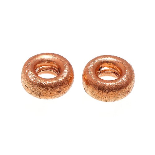 75 Pcs 8mm Rondelle Brushed Bead Genuine Copper Jewelry Making Bead | eBay