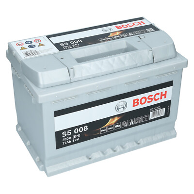 Bosch S5 008 12V 77Ah 780 A EN Autobatterie Starterbatterie ersetzt 70Ah 85Ah 