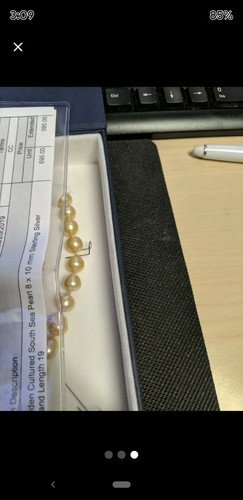 CULTURED SOUTH SEA PEARLS NECKLACE - Picture 3 of 6