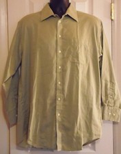 Nautica Green Cotton Long Sleeve Men's Dress Shirt Sz 16 32/33