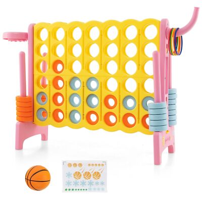 Giant 4 in a Row Game Jumbo Connect 4 Garden Games Set w/42 Gripped ...
