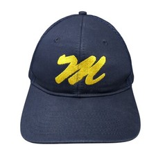 Port Authority Snapback Mesh Back Trucker Hat Blue One Size Embroidered