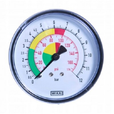 Neu 80mm 0-174 Psi 0-12 Bar 1/4'' Luftdruck Manometer Druckluftmesser Messgerät