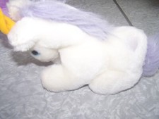 VINTAGE 1982 DAKIN PLUSH UNICORN PURPLE MANE  TAIL WHITE BODY