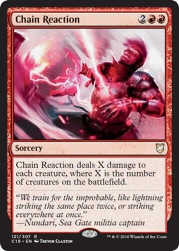 x1 Chain Reaction R MTG Commander 2018 M/NM, English - Picture 1 of 1