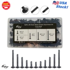 DIY & Professional Screw Set – 160-Piece #8 Truss Head, 410 Stainless Steel