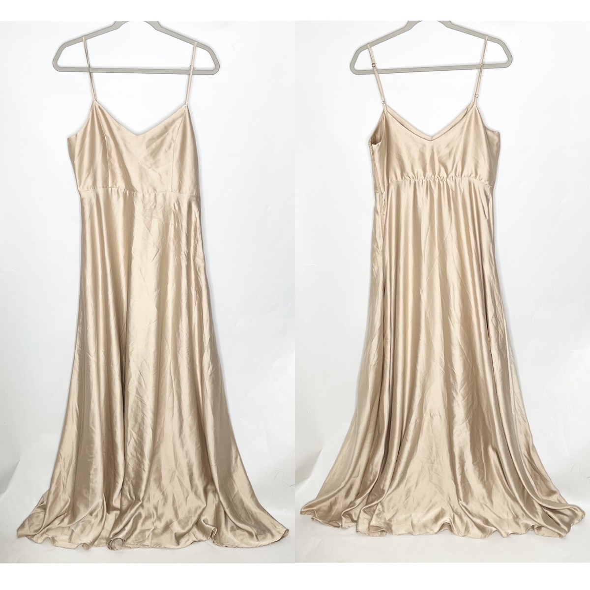 chinese dress ladies Faith Maxi Dress ~ Champagne Luxe Satin S