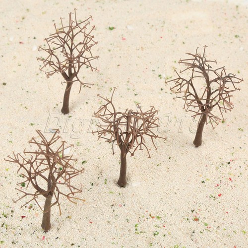 10pcs Brown Model Bare Trunk Tree Plastic 12cm Train Railway Scenery HO OO scale - Picture 5 of 10