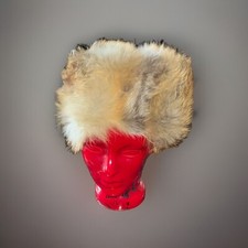 Vintage Real Fur Hat 20cm Durchmesser 80&lsquo; Jahre Top Zustand Rotfuchs?