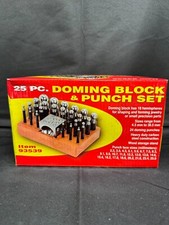 Doming Block and Punch 25pc Set Made Of Steel Dapping Craft Metal Working Tool