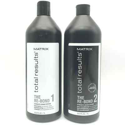 Matrix Total Result Re-Bond Shampoo & Pre Conditioner 33.8 oz/Liter Duo