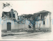 1928 Original Photo Corinth Earthquake Greece Collapsed house 4x3