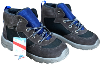 Ricosta Pepino Kinderschuh | gefüttert | Winter | grau-blau | Modell Lenz