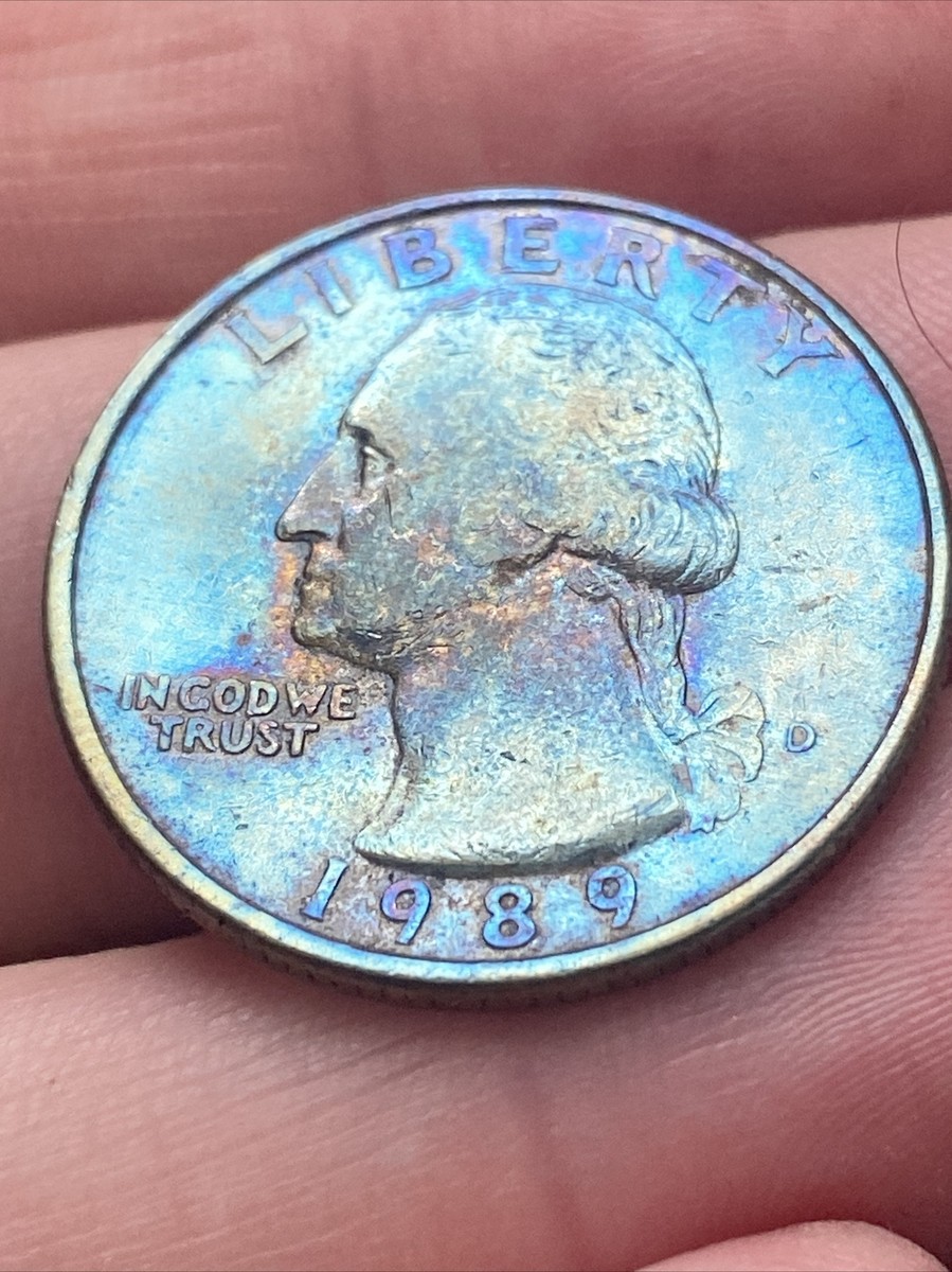 1989 D Washington Quarter Actual Coin Exceptional Mind