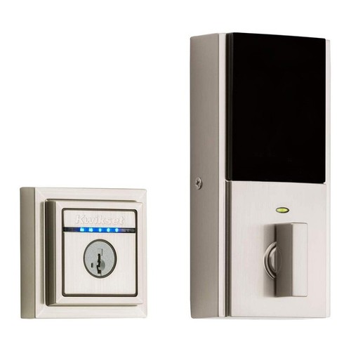 *CAJA ABIERTA* Bloqueo inteligente táctil a abierto contemporáneo Kwikset 99250-206 Kevo (níquel) - Imagen 3 de 5