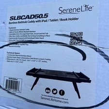 Serene life Bamboo Bathtub Caddy With iPod/tablet/book Holder 