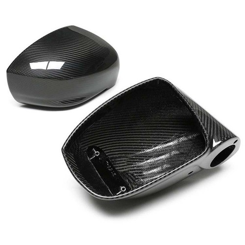 Tapas de cubierta de espejo retrovisor lateral de fibra de carbono seco reemplazo para Nissan GTR GT-R R35 09-24 - Imagen 4 de 7