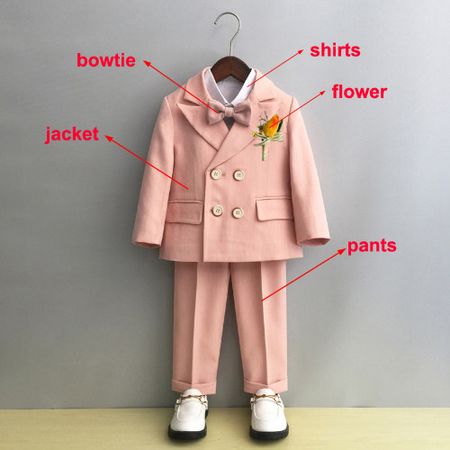 Child Formal Dress Suit Boys Birthday Costume Kids Jacket Pants Bowtie Clothes - Picture 33 of 42