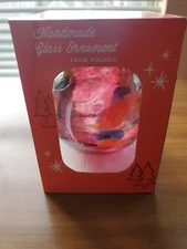 Zorza Hand Made Glass Ornament From Poland Mouth Blown and Hand Decorated 4"