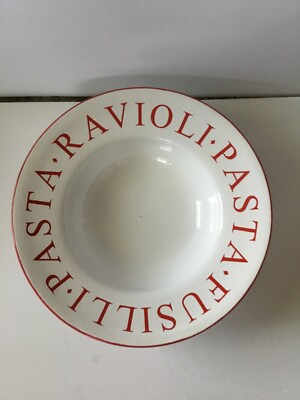 Indoor Outfitters Over Back Pasta Ravioli Serving Bowl Large 11