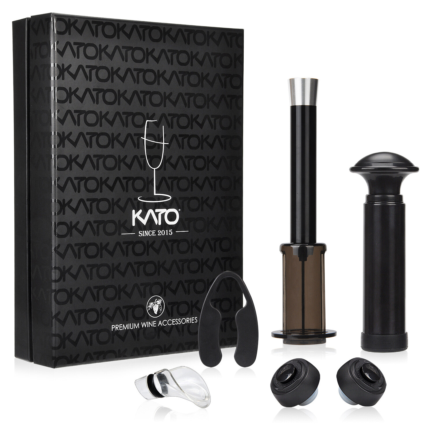 Wine Bottle Opener Kit Pump, Needle, Aerator, Stopper, and Cutter